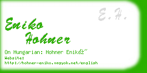 eniko hohner business card
